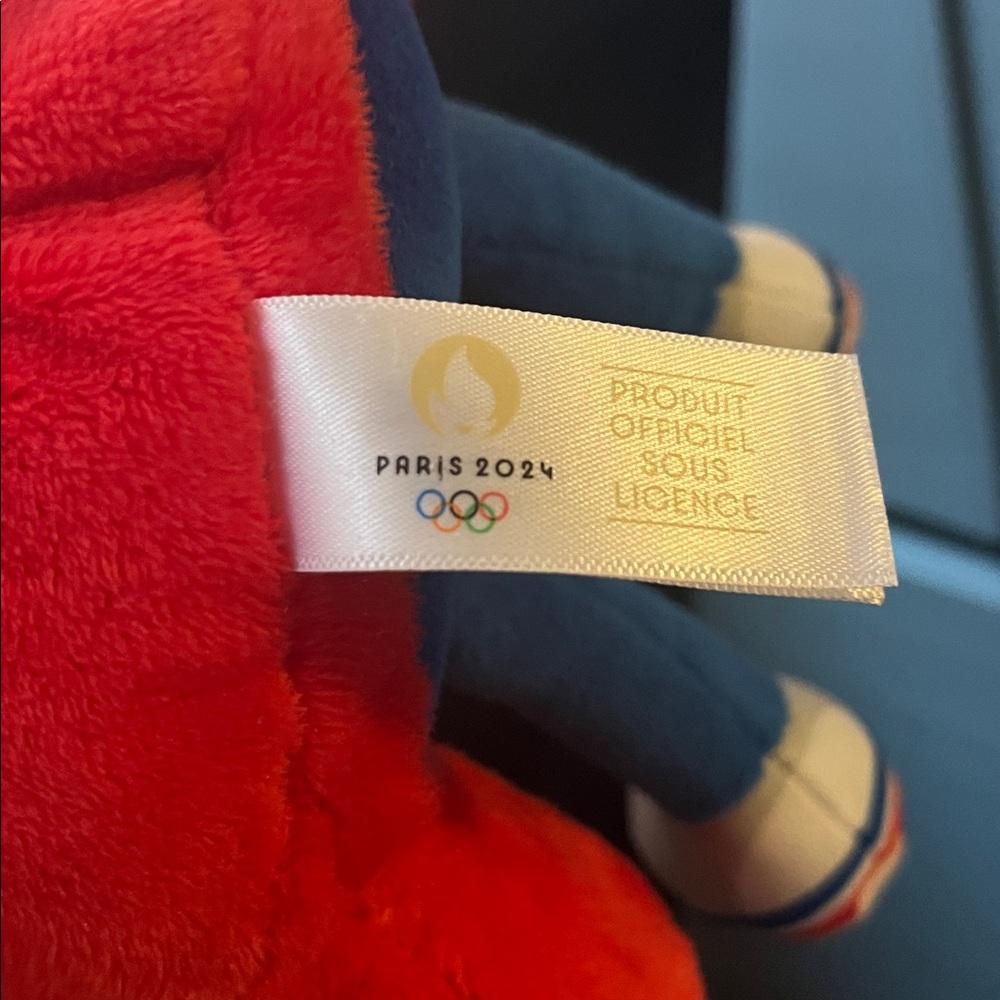 Paris 2024 Summer Olympic Games Les Phryge Mascot Plush Red Made in France 12" - Picture 3 of 3